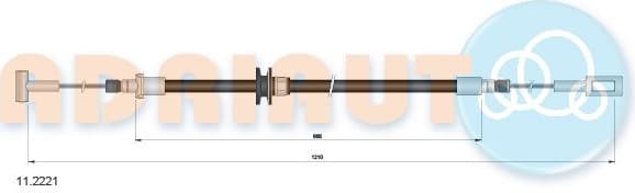 Cable handbrake 11.2221