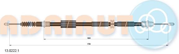 Cable handbrake 13.0222.1 - image 2