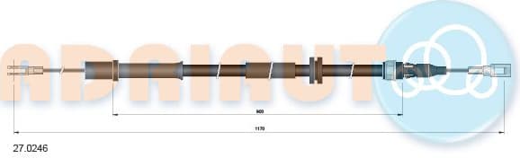 Cable handbrake 27.0246 - image 2