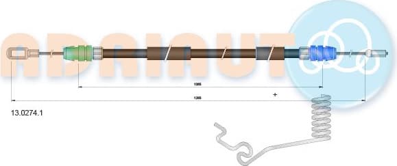 Cable handbrake 13.0274.1 - image 2