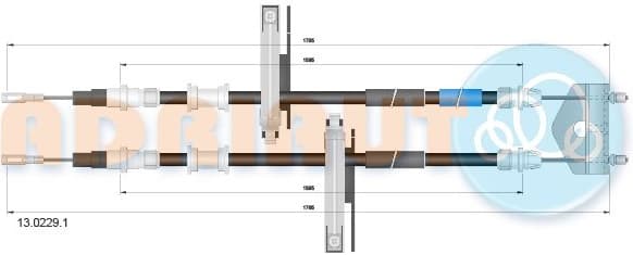 Cable handbrake 13.0229.1 - image 2