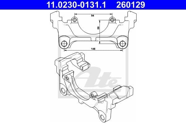 Bracket, brake caliper 11.0230-0131.1