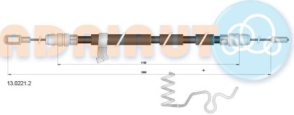 Cable handbrake 13.0221.2