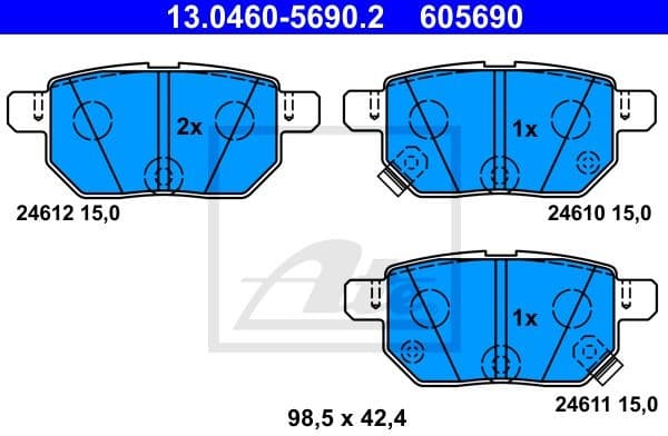 Brake Pad Set, disc brake 13.0460-5690.2