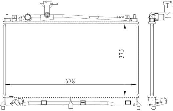Radiator, engine cooling 53411