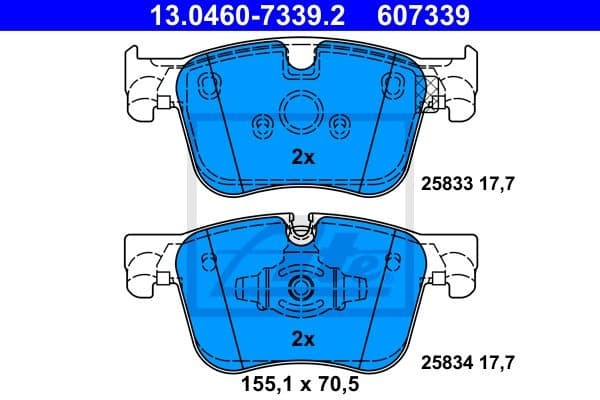 Brake Pad Set, disc brake 13.0460-7339.2