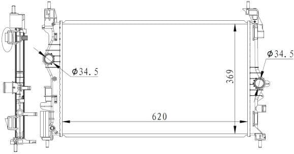 Radiator, engine cooling 59272