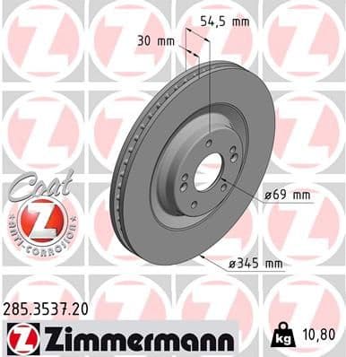 Brake Disc COAT Z 285.3537.20