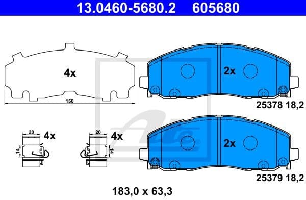 Brake Pad Set, disc brake 13.0460-5680.2