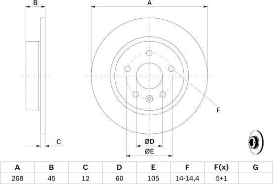 Brake Disc 0986479C57 - image 5