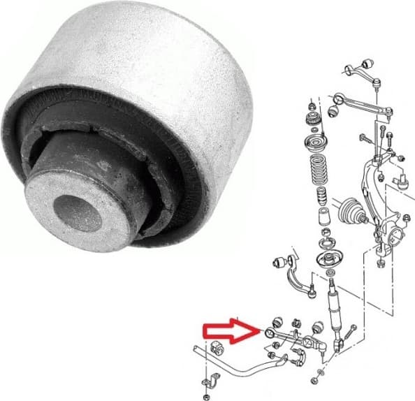 Silentblock front axle 27148 01