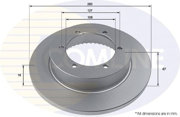 Brake Disc COATED ADC2937
