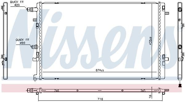Radiator, engine cooling 606762