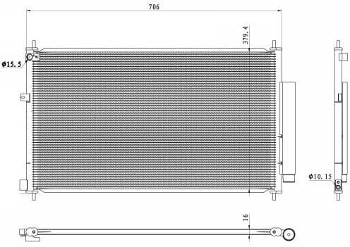 Condenser, air conditioning EASY FIT 350419