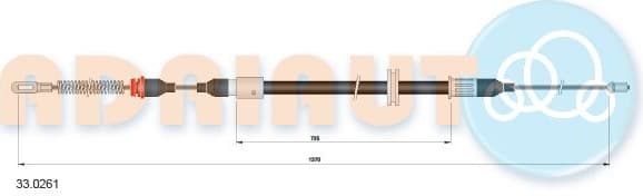 Cable handbrake 33.0261 - image 2