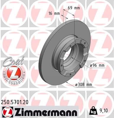 Brake Disc COAT Z 250.5701.20