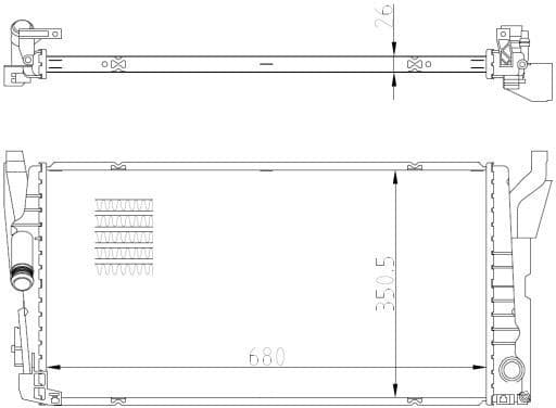Radiator, engine cooling EASY FIT 50039 - image 5
