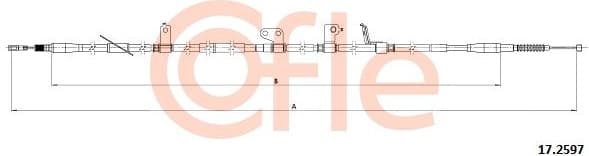 Cable Pull, parking brake 17.2597