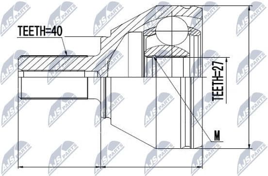 CV joint outer NPZ-VV-018 - image 3