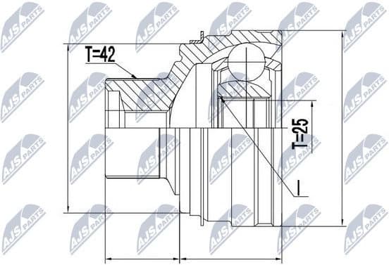 CV joint outer NPZ-AU-055 - image 2