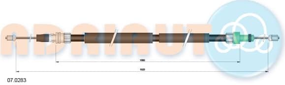 Cable handbrake 07.0283 - image 2