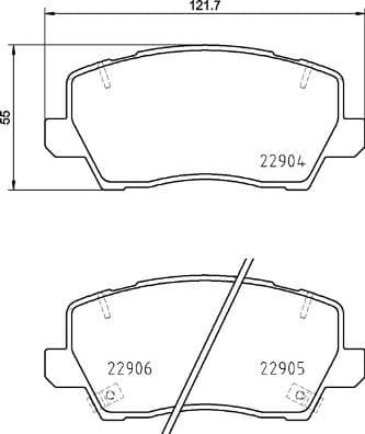 Brake Pad Set, disc brake PRIME LINE P30114