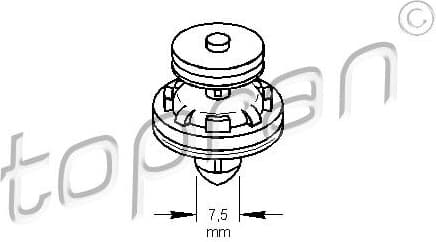 Retaining Clip, door panel 110 530