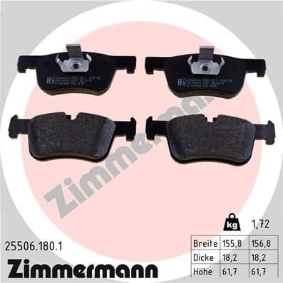 Brake Pad Set, disc brake 25506.180.1