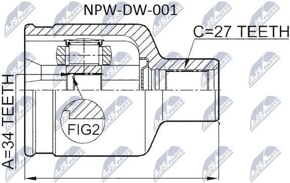 Joint Kit, drive shaft NPW-DW-001 - image 2
