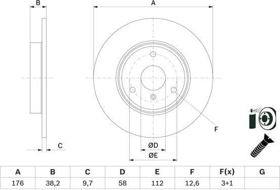 Brake Disc 0 986 479 E74