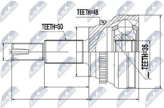 Joint Kit, drive shaft NPZ-TY-066