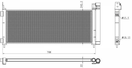 Condenser, air conditioning EASY FIT 350495
