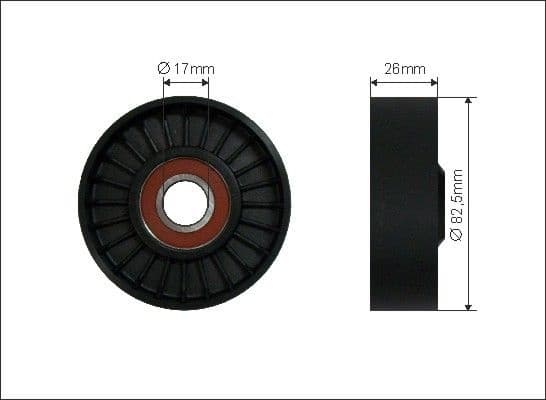 Tensioner Pulley, V-ribbed belt 500281