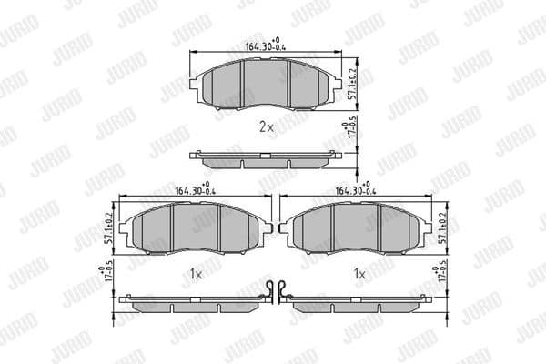 Brake Pad Set, disc brake 572551J