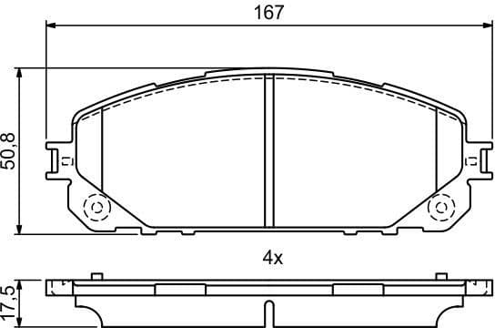 Brake Pad Set, disc brake 0986495404
