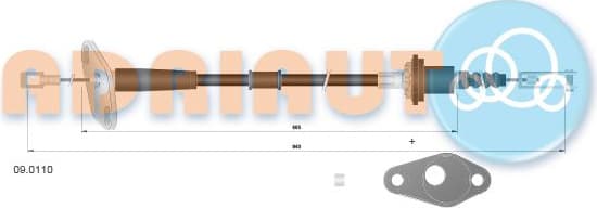 Cable Pull, clutch control 09.0110