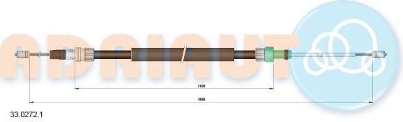 Cable Pull, parking brake 33.0272.1