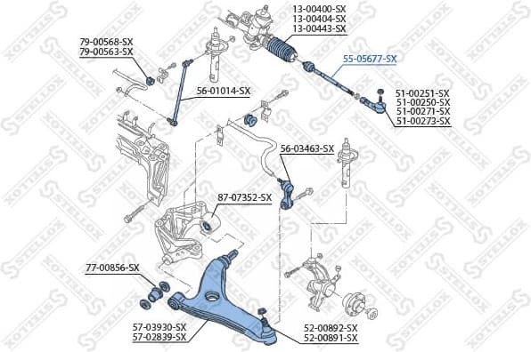 Inner Tie Rod 55-05677-SX