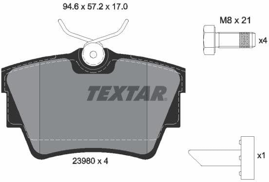 Brake Pad Set, disc brake Q+ 2398001