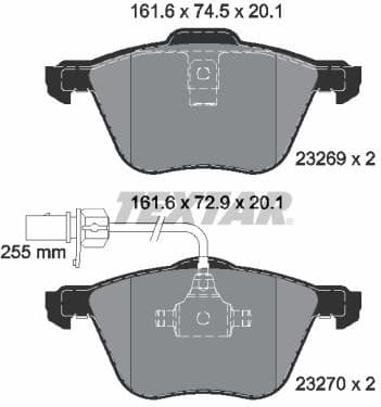 Brake Pad Set, disc brake Q+ 2326903