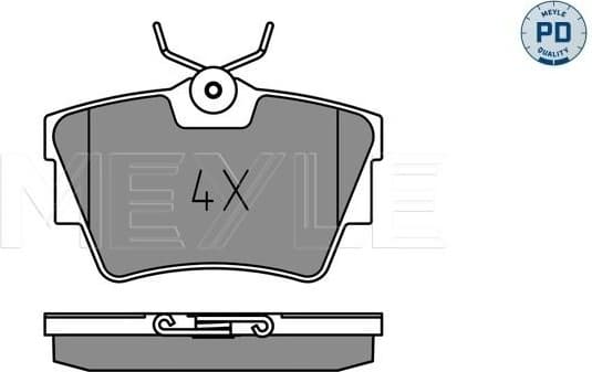 Brake Pad Set, disc brake MEYLE-PD: Advanced performance and design. 025 232 2416-1/PD