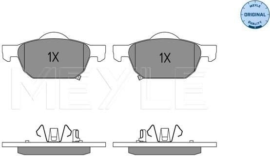 Brake Pad Set, disc brake MEYLE-ORIGINAL: True to OE. 025 247 9617/W