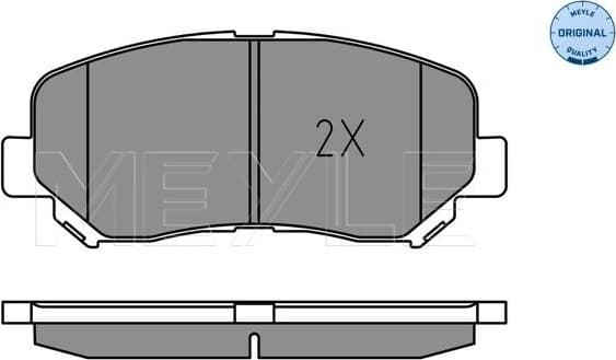 Brake Pad Set, disc brake MEYLE-ORIGINAL: True to OE. 025 255 6416