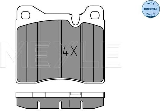 Brake Pad Set, disc brake MEYLE-ORIGINAL: True to OE. 025 204 3715