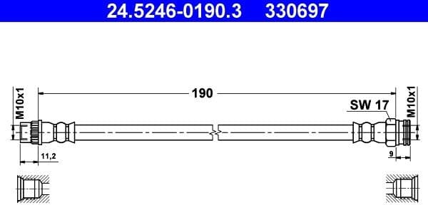 Brake Hose 24.5246-0190.3