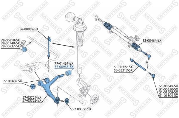 Mounting, control/trailing arm 77-00935-SX