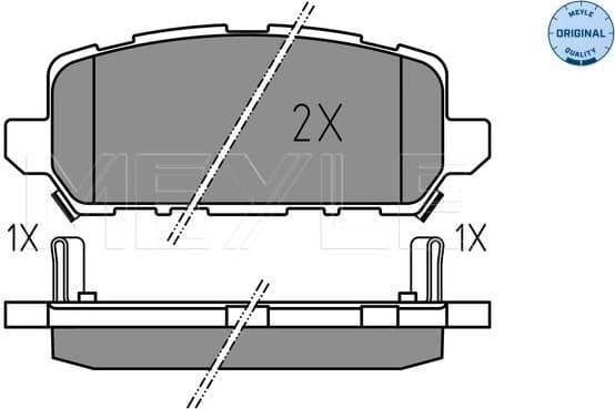 Brake Pad Set, disc brake MEYLE-ORIGINAL: True to OE. 025 259 4717