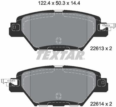 Brake Pad Set, disc brake 2261301
