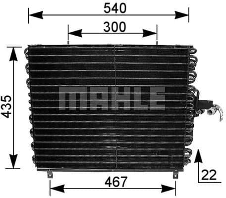 Condenser, air conditioning BEHR AC 166 000S