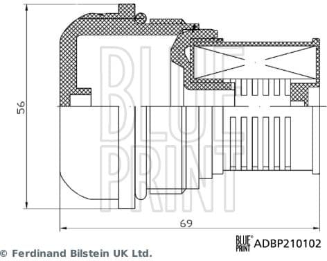 Hydraulic Filter, multi-plate clutch (all-wheel drive) Blue Print Solution ADBP210102